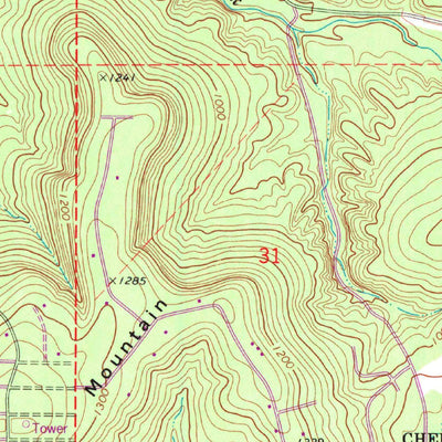 United States Geological Survey Cookson, OK (1972, 24000-Scale) digital map