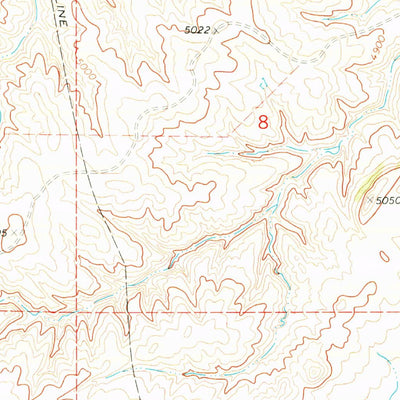 United States Geological Survey Cooley Draw, WY (1970, 24000-Scale) digital map