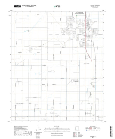 United States Geological Survey Coolidge, AZ (2021, 24000-Scale) digital map