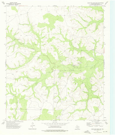 United States Geological Survey Coon Dive Draw NW, TX (1973, 24000-Scale) digital map