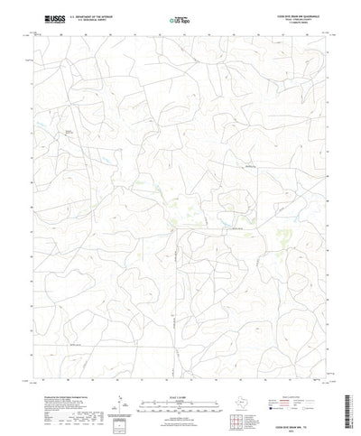 United States Geological Survey Coon Dive Draw NW, TX (2022, 24000-Scale) digital map