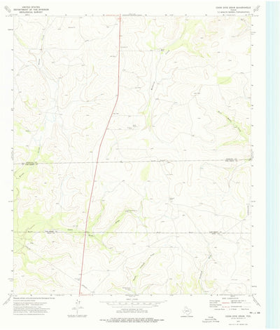 United States Geological Survey Coon Dive Draw, TX (1973, 24000-Scale) digital map