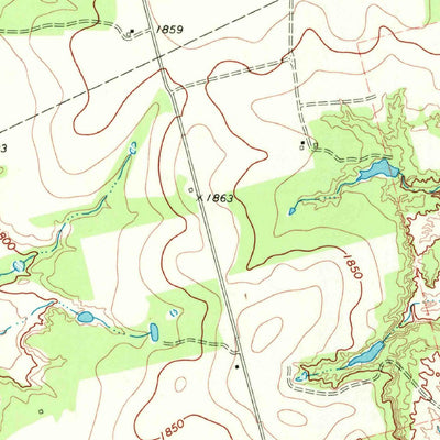United States Geological Survey Coon Hollow, TX (1968, 24000-Scale) digital map