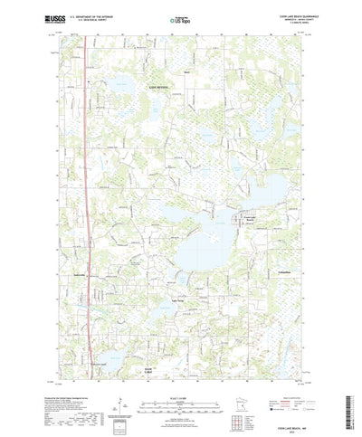 United States Geological Survey Coon Lake Beach, MN (2022, 24000-Scale) digital map