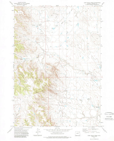 United States Geological Survey Coon Track Creek, WY (1971, 24000-Scale) digital map
