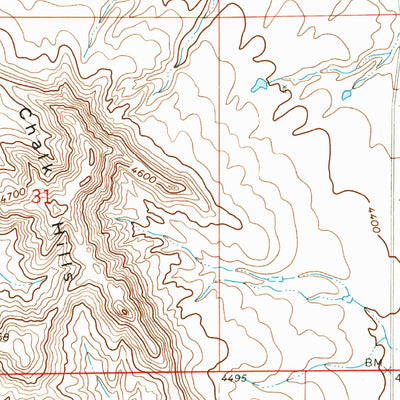 United States Geological Survey Coon Track Creek, WY (1971, 24000-Scale) digital map