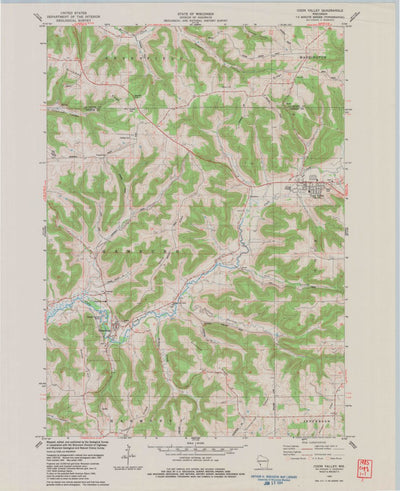 United States Geological Survey Coon Valley, WI (1983, 24000-Scale) digital map