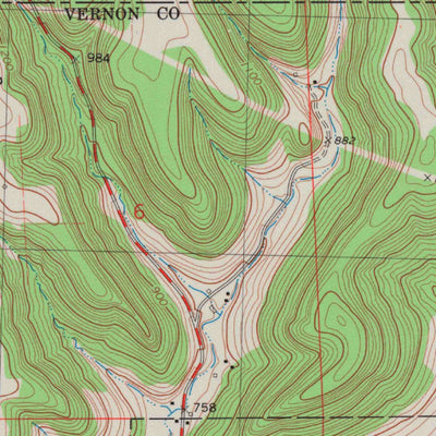United States Geological Survey Coon Valley, WI (1983, 24000-Scale) digital map