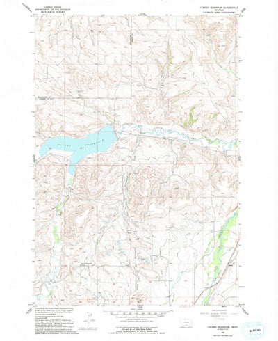 United States Geological Survey Cooney Reservoir, MT (1956, 24000-Scale) digital map