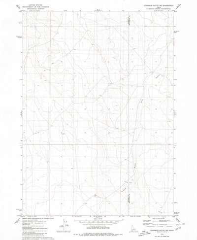 United States Geological Survey Coonskin Butte NE, ID (1979, 24000-Scale) digital map
