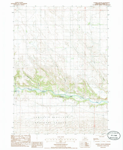 United States Geological Survey Cooper Canyon, NE (1985, 24000-Scale) digital map