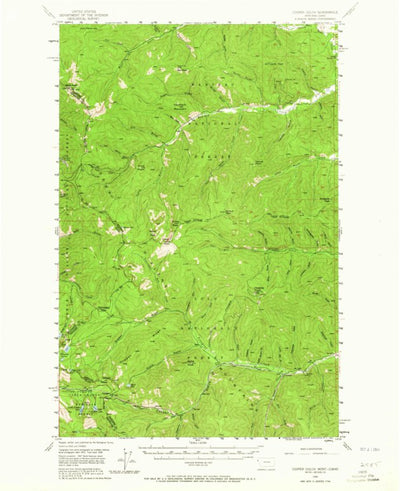 United States Geological Survey Cooper Gulch, MT-ID (1956, 62500-Scale) digital map