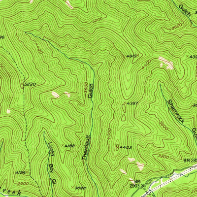 United States Geological Survey Cooper Gulch, MT-ID (1956, 62500-Scale) digital map