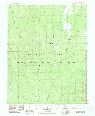 United States Geological Survey Cooper Ridge, AZ (1988, 24000-Scale) digital map