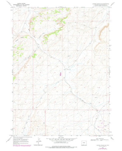 United States Geological Survey Cooper Ridge NE, WY (1968, 24000-Scale) digital map