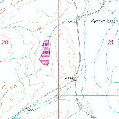 United States Geological Survey Cooper Ridge NE, WY (1968, 24000-Scale) digital map