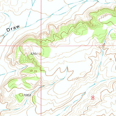 United States Geological Survey Cooper Ridge NE, WY (1968, 24000-Scale) digital map