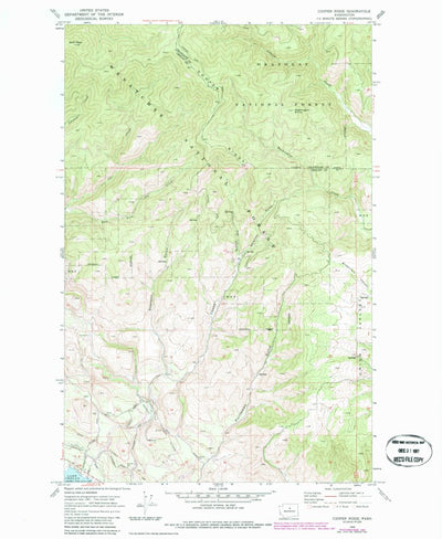 United States Geological Survey Cooper Ridge, WA (1968, 24000-Scale) digital map