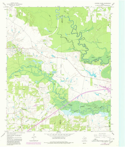 United States Geological Survey Coopers Chapel, TX (1965, 24000-Scale) digital map