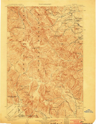 United States Geological Survey Coopers Lake, MT (1903, 125000-Scale) digital map
