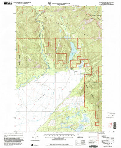 United States Geological Survey Coopers Lake, MT (1999, 24000-Scale) digital map