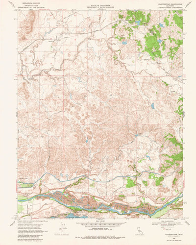 United States Geological Survey Cooperstown, CA (1968, 24000-Scale) digital map