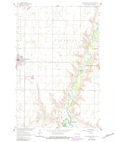 United States Geological Survey Cooperstown East, ND (1961, 24000-Scale) digital map