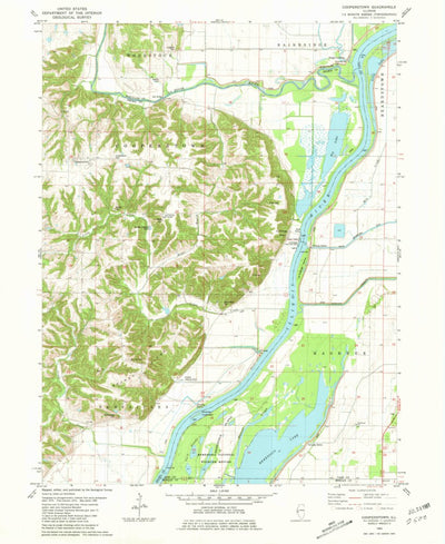 United States Geological Survey Cooperstown, IL (1980, 24000-Scale) digital map
