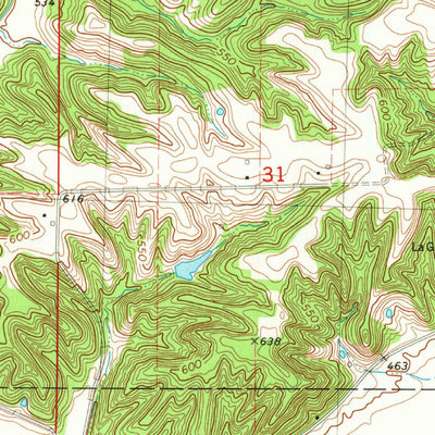 United States Geological Survey Cooperstown, IL (1980, 24000-Scale) digital map