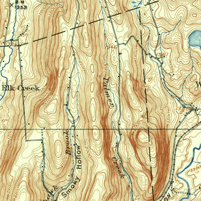 United States Geological Survey Cooperstown, NY (1907, 62500-Scale) digital map