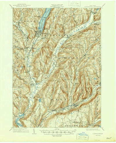 United States Geological Survey Cooperstown, NY (1909, 62500-Scale) digital map