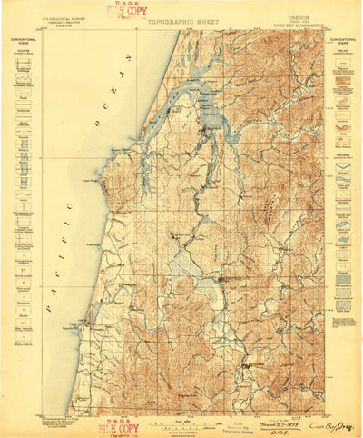 United States Geological Survey Coos Bay, OR (1898, 125000-Scale) digital map