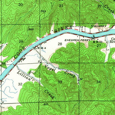 United States Geological Survey Coos Bay, OR (1942, 62500-Scale) digital map