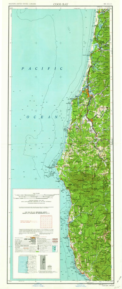 United States Geological Survey Coos Bay, OR (1962, 250000-Scale) digital map