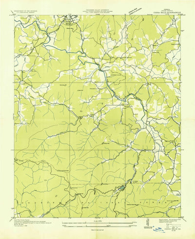 United States Geological Survey Coosa Bald, GA (1935, 24000-Scale) digital map