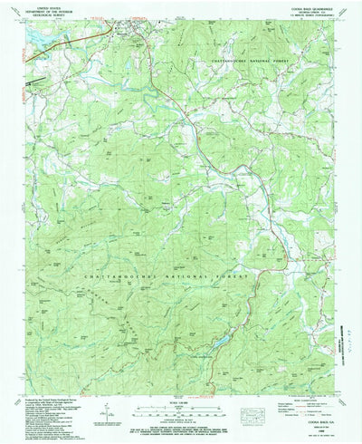 United States Geological Survey Coosa Bald, GA (1988, 24000-Scale) digital map