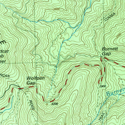 United States Geological Survey Coosa Bald, GA (1988, 24000-Scale) digital map