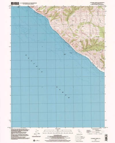United States Geological Survey Cooskie Creek, CA (1997, 24000-Scale) digital map
