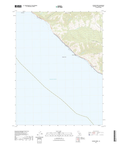United States Geological Survey Cooskie Creek, CA (2021, 24000-Scale) digital map