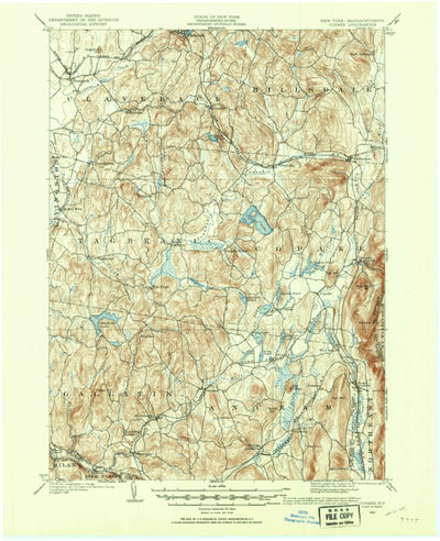 United States Geological Survey Copake, NY-MA (1902, 62500-Scale) digital map