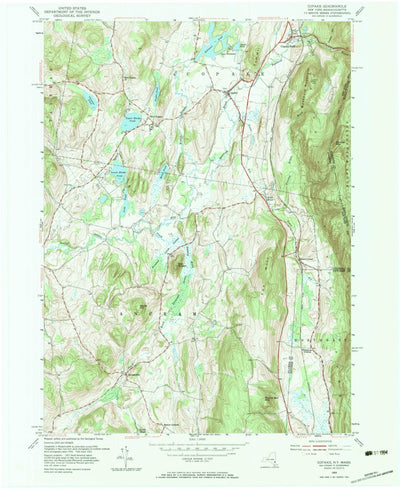 United States Geological Survey Copake, NY-MA (1953, 24000-Scale) digital map