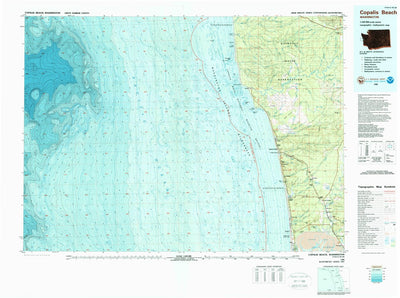 United States Geological Survey Copalis Beach, WA (1980, 100000-Scale) digital map