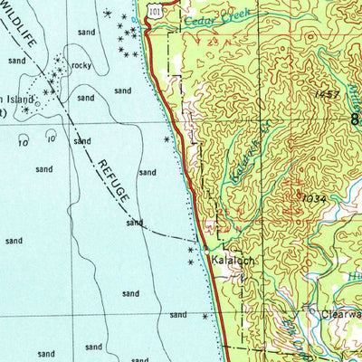 Copalis Beach, WA-OR (1957, 250000-Scale) Map by United States ...