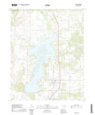 United States Geological Survey Copan, OK (2022, 24000-Scale) digital map