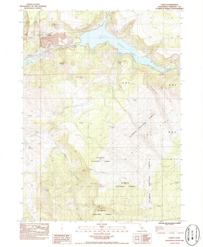 United States Geological Survey Copco, CA (1984, 24000-Scale) digital map
