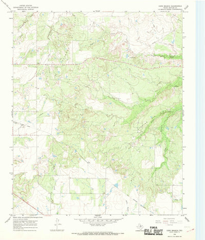 United States Geological Survey Cope Branch, TX (1966, 24000-Scale) digital map
