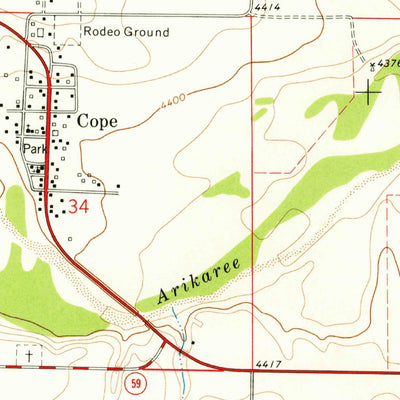 United States Geological Survey Cope, CO (1977, 24000-Scale) digital map