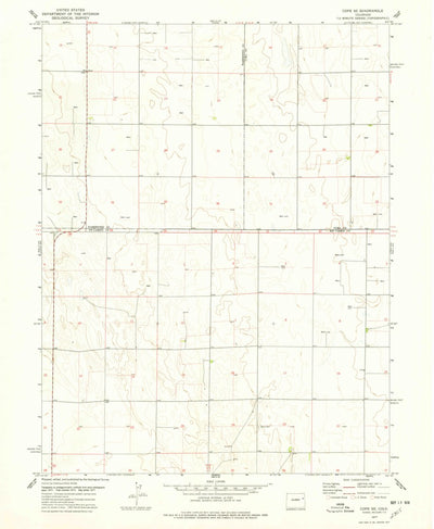 United States Geological Survey Cope SE, CO (1977, 24000-Scale) digital map