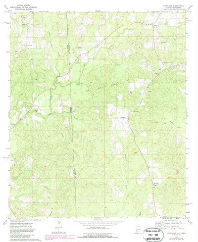 United States Geological Survey Copeland, AL-MS (1974, 24000-Scale) digital map