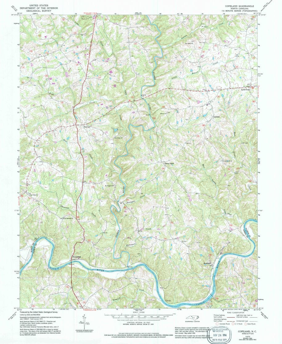 Copeland, NC (1970, 24000-Scale) Map by United States Geological Survey ...